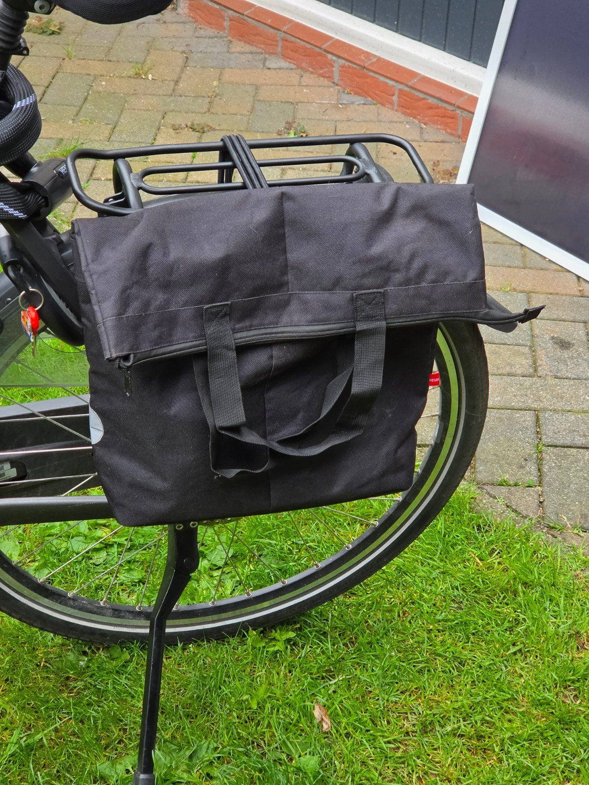 Hema Shopper Fietstas Zwart, Fietsen en Brommers, Fietsaccessoires | Fietstassen, Ophalen of Verzenden, Gebruikt, Hema