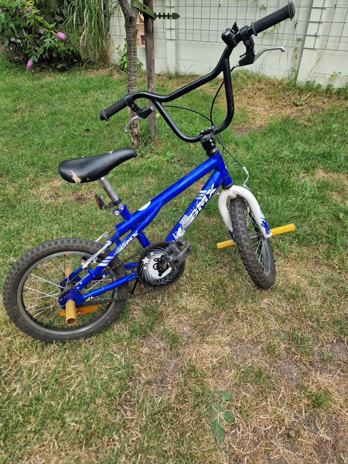 Blauwe BMX-fiets voor kinderen - Gebruikt, Fietsen en Brommers, Fietsen | Crossfietsen en BMX, Ophalen, BMX, Staal, Velgrem