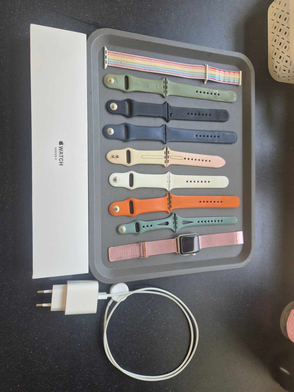 Apple watch 3 serie, Ophalen of Verzenden, Gebruikt, Zwart, IOS