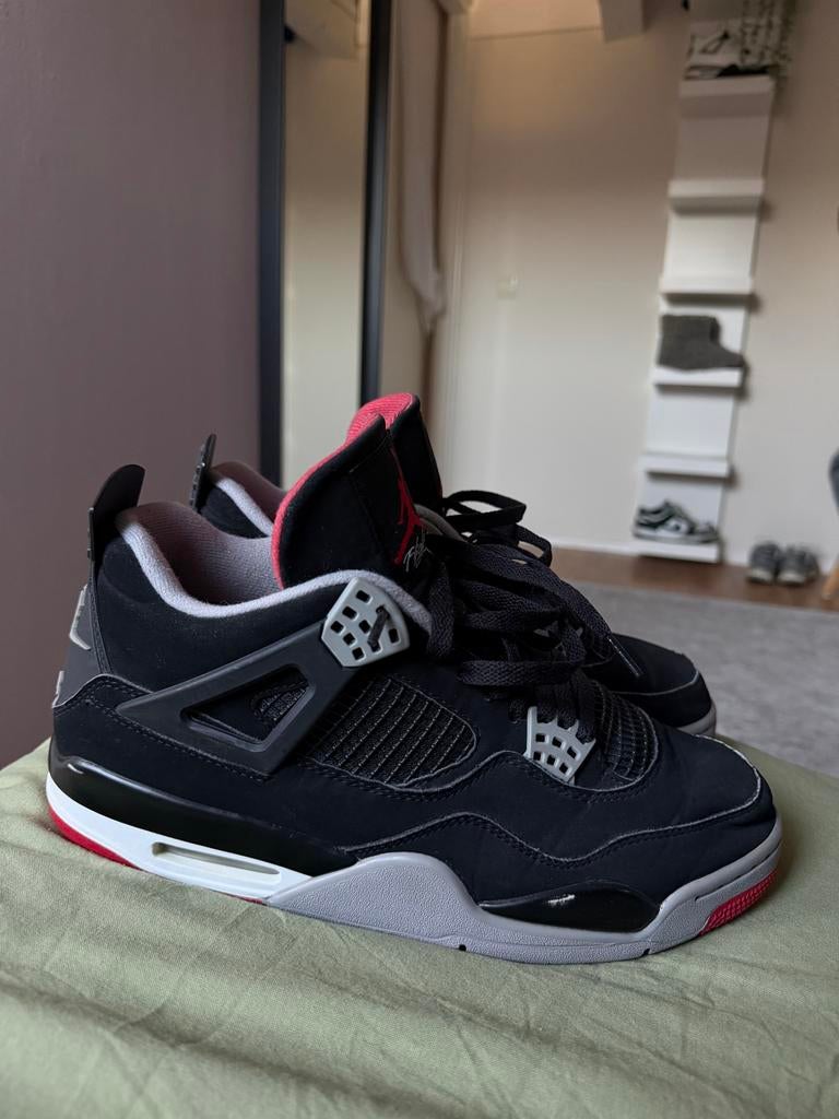 Nike Air Jordan Retro 4 Bred 2019, Kleding | Heren, Schoenen, Zwart, Ophalen of Verzenden, Sneakers of Gympen, Gedragen