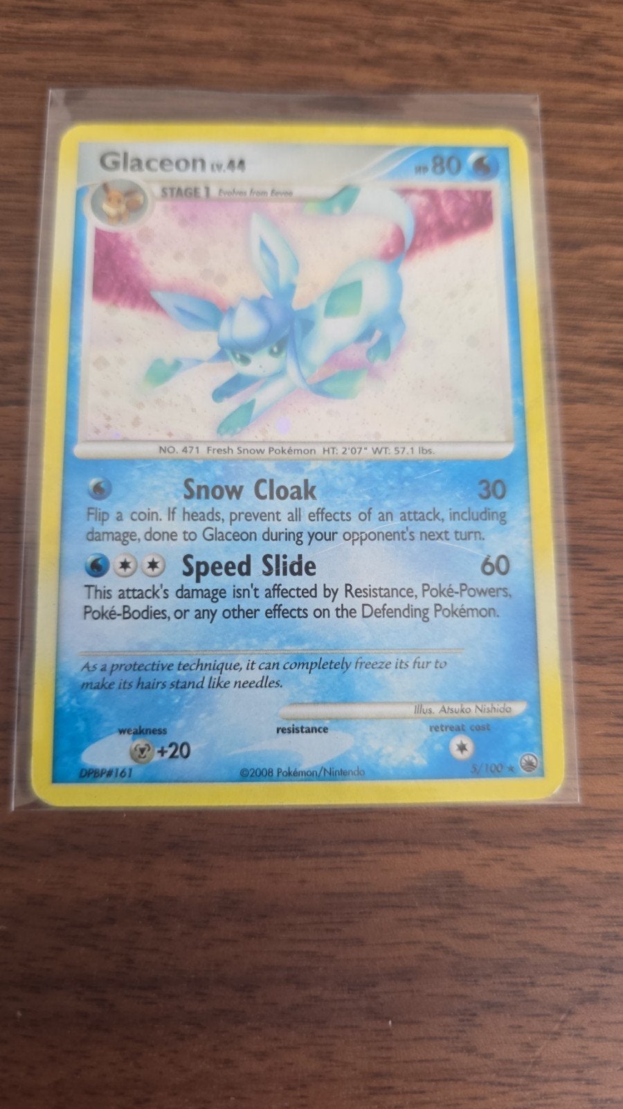 Pokémon Glaceon LV.44 kaart, Ophalen, Gebruikt, Losse kaart