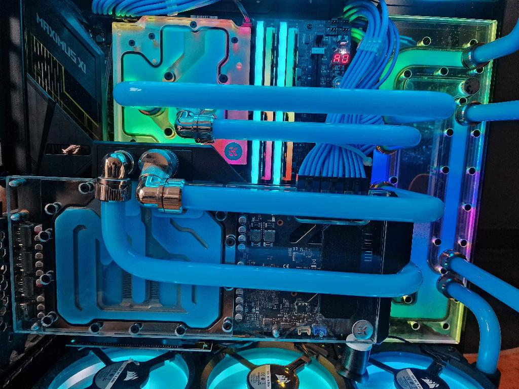 Custom watergekoelde game PC, 64 GB of meer, Ophalen of Verzenden, Zo goed als nieuw, Gaming