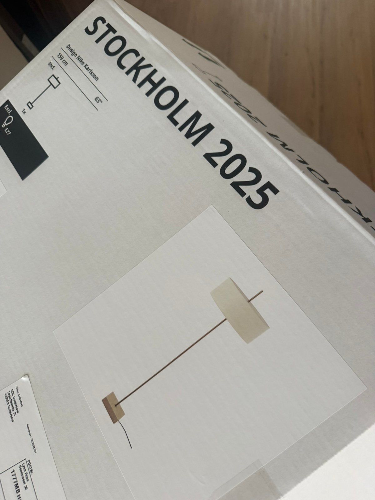 Stockholm 2025 staande lamp ikea, Ophalen of Verzenden, Beige, Zo goed als nieuw