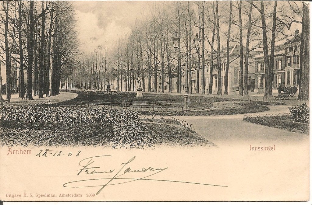 Oude ansichtkaart Janssingel Arnhem, Gelopen 1903, Ophalen of Verzenden, Voor 1920, Gelopen, Gelderland