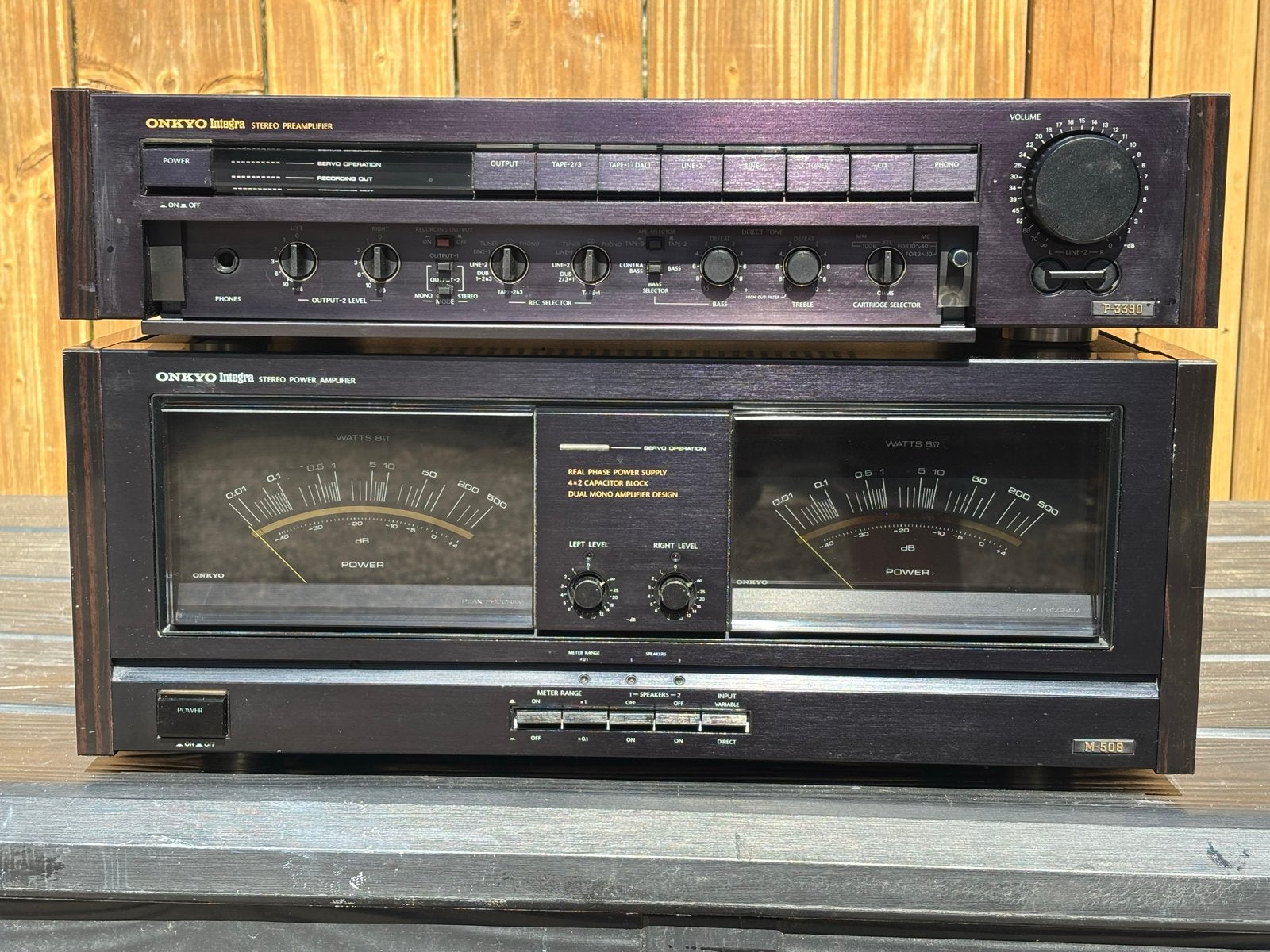 Onkyo Grand Integra 3390 Voorversterker + 508 power amp, Audio, Tv en Foto, Ophalen of Verzenden, Zo goed als nieuw, 120 watt of meer