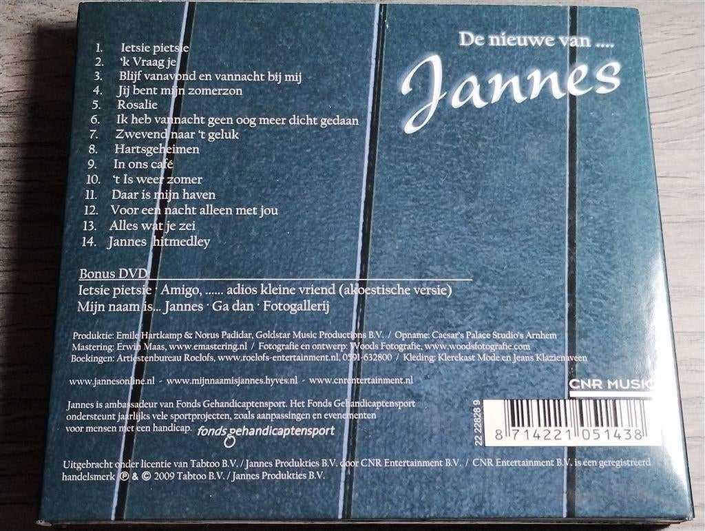 Jannes ‎– De Nieuwe Van .... Jannes [CD + DVD], Ophalen of Verzenden, Zo goed als nieuw, Levenslied of Smartlap