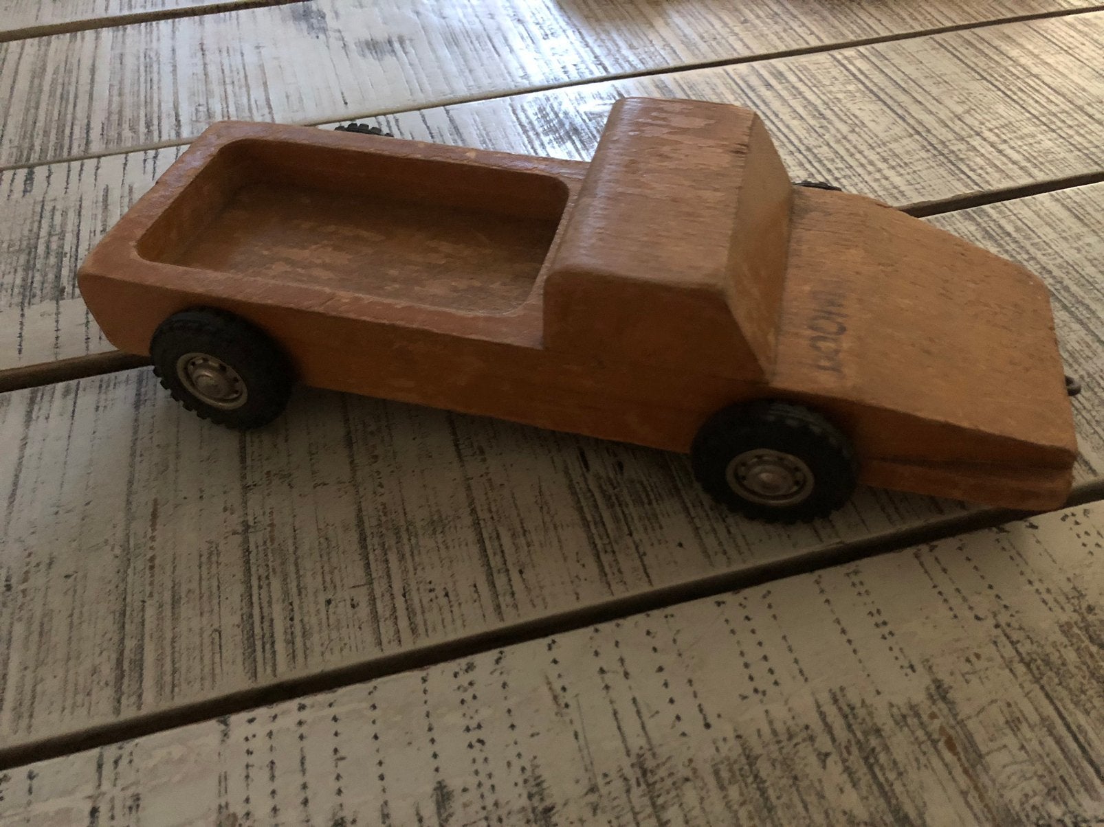Speelgoed hout vrachtauto vintage vgl. Nooitgedacht Lego …, Antiek en Kunst, Antiek | Speelgoed, Ophalen of Verzenden