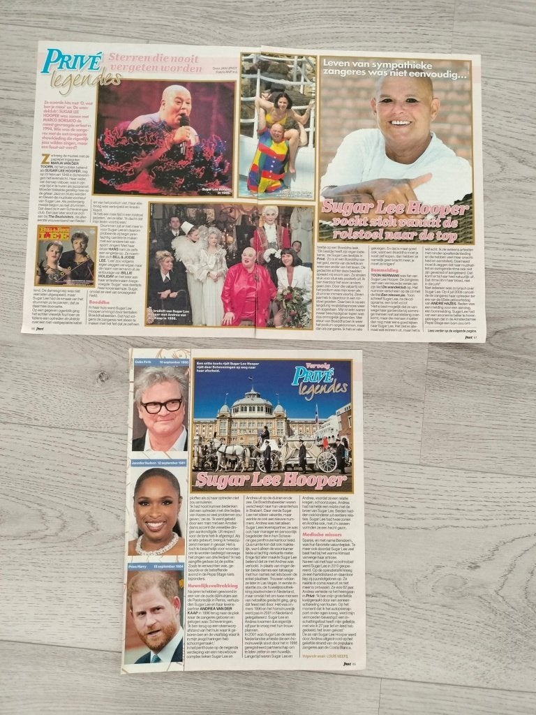 Sugar Lee Hopper 3-pagina tellend artikel Privé tijdschrift, Verzenden, Gebruikt, Boek, Tijdschrift of Artikel