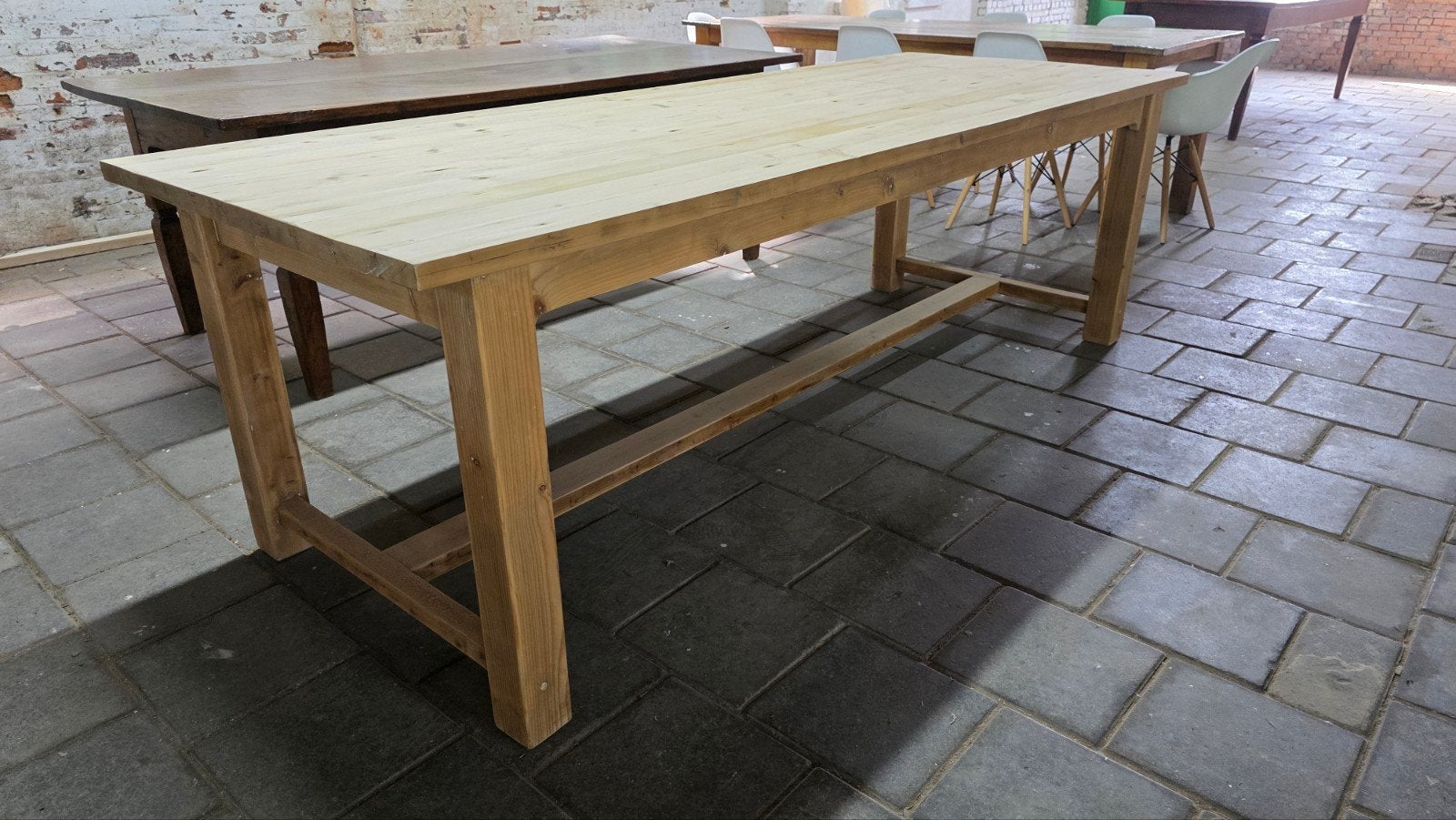 Oude boerentafel terrastafel tuintafel 250 cm lang, Tuin en Terras, Tuintafels, Ophalen, Gebruikt, Nb, Nb