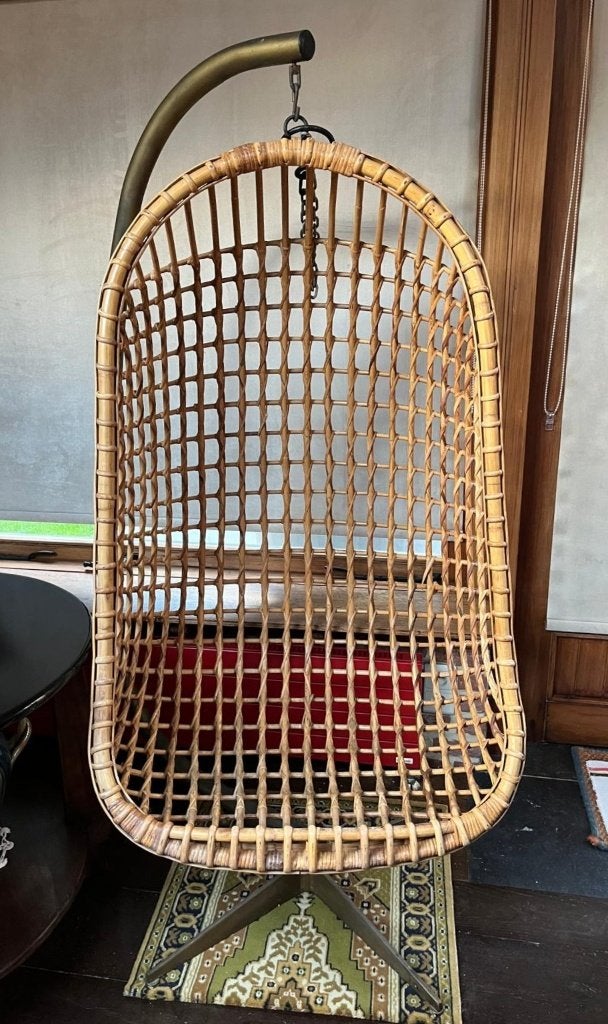 Hangzetel rotan, Gebruikt, Rotan, Tuinset, Ophalen