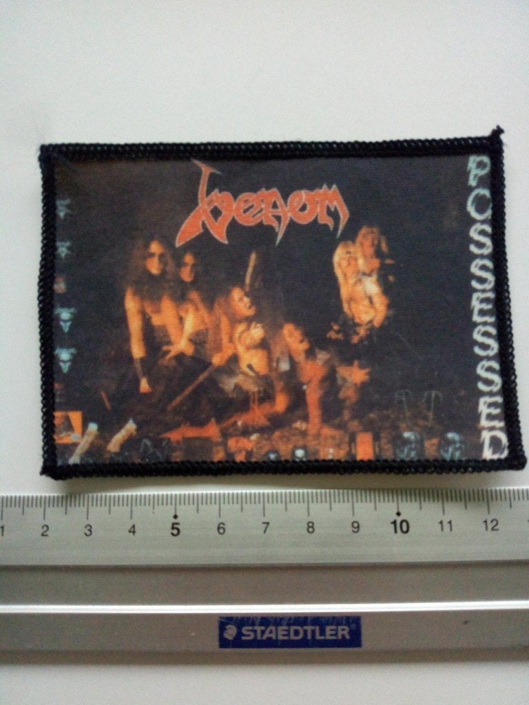 VENOM possessed zeer zeldzame 80's patch v4--7.5X11 cm metal, Verzenden, Nieuw, Kleding