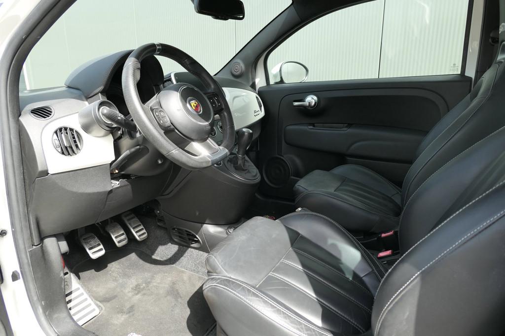 Fiat 500 C 1.4 T-Jet Abarth 595 Leder Clima, Voorwielaandrijving, Cabriolet, Parkeersensor, Wit