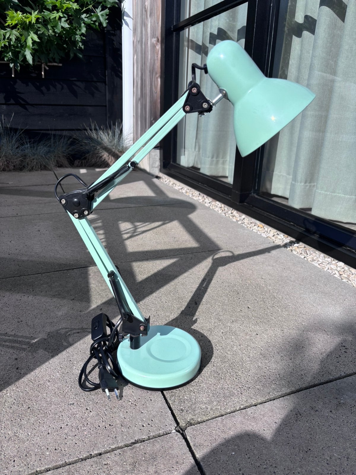 Mintgroene verstelbare bureaulamp, Huis en Inrichting, Ophalen, Bureaulamp, Overige merken, E27 (groot)