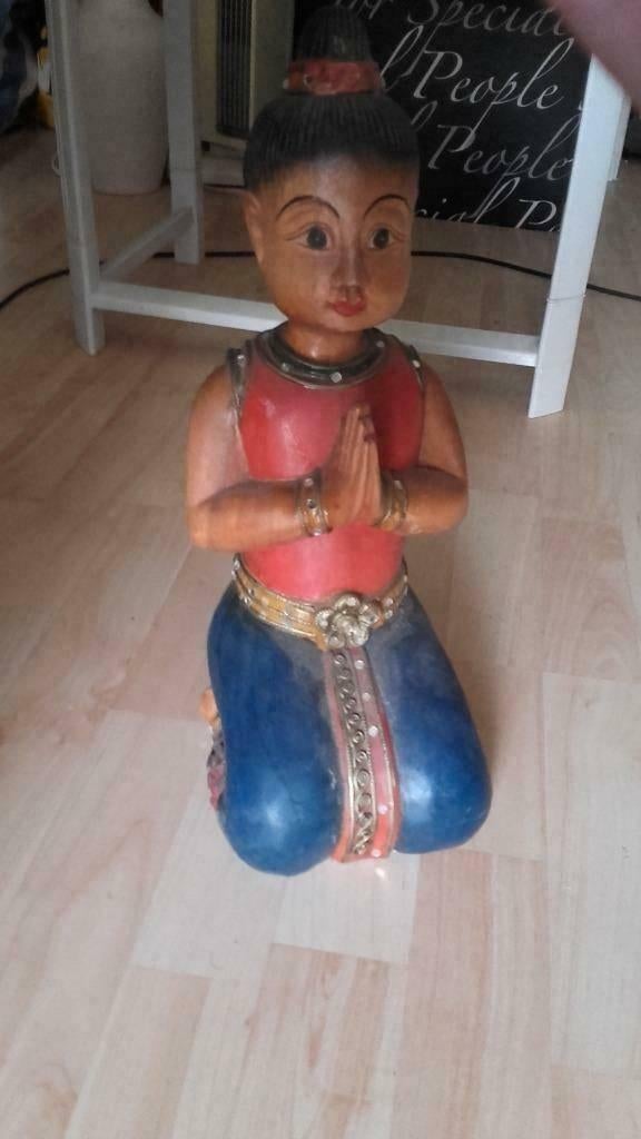 Indo Beeld 38 cm, Ophalen of Verzenden, Hout