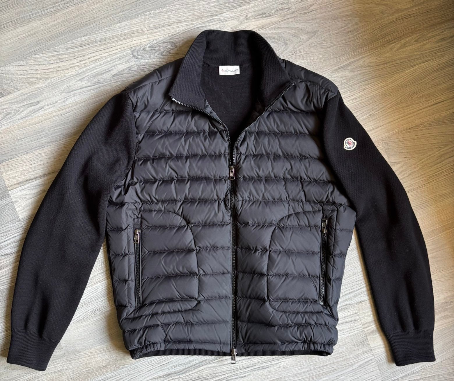Moncler cardigan L, Ophalen of Verzenden, Zo goed als nieuw, Zwart