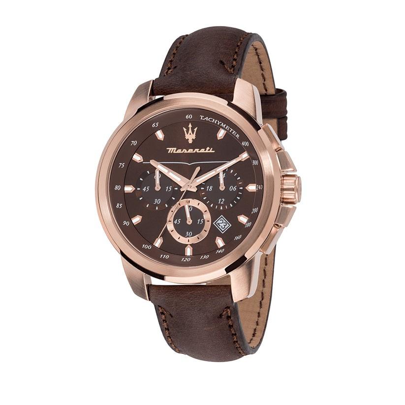 Gloednieuw Maserati Watch R8871621004 Chronograph horloge, Overige merken, Leer, Staal, Morellatospa@pec.it
