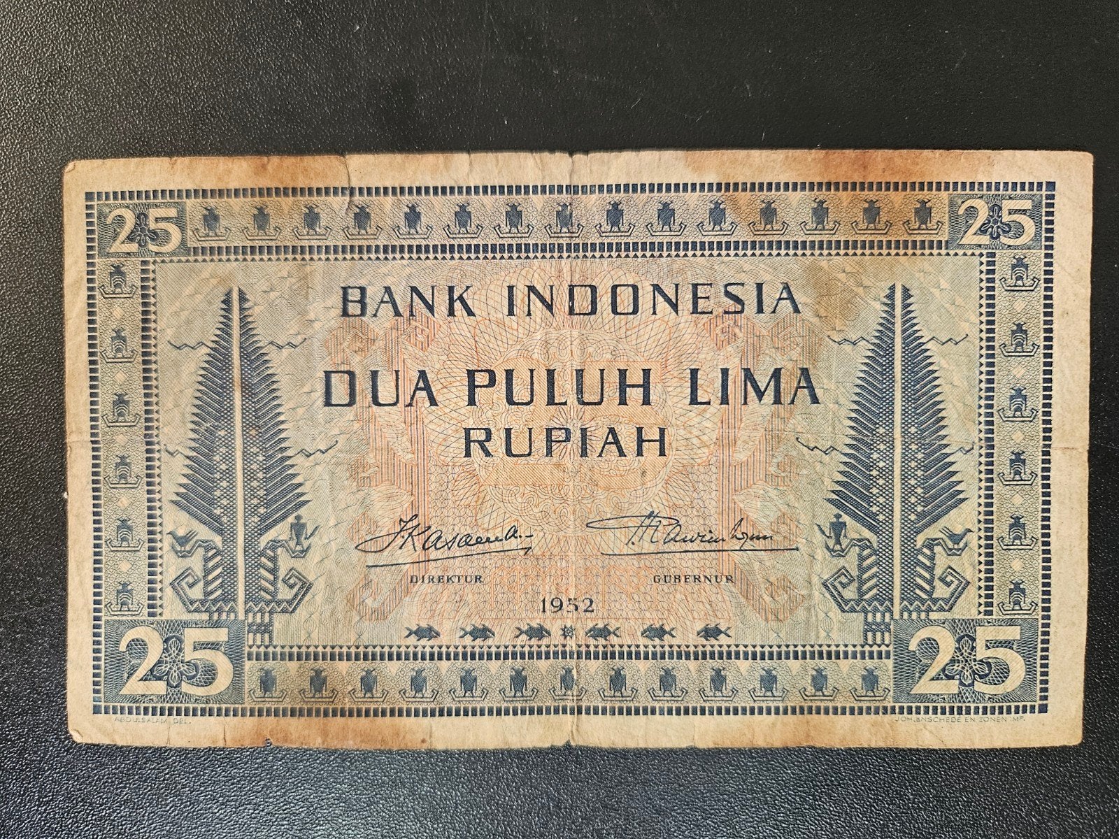 Indonesië pick 44a 1952, Ophalen of Verzenden, Zuidoost-Azië, Los biljet