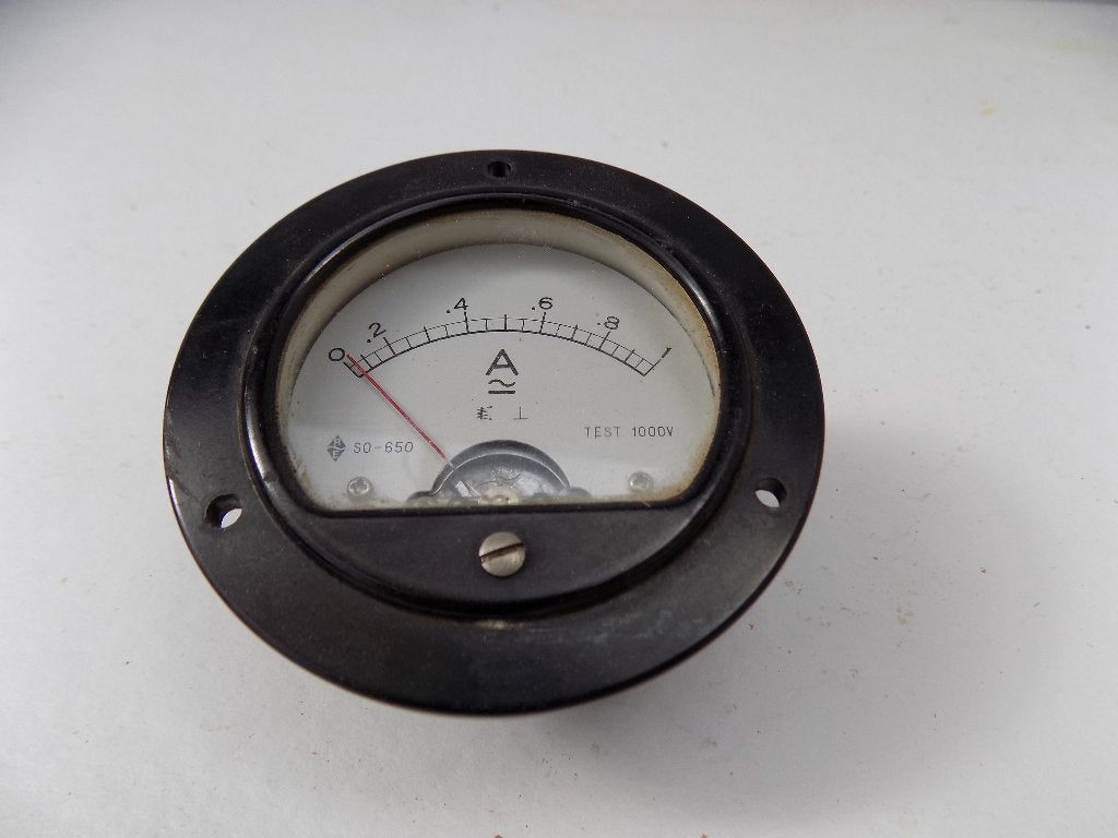 Vintage amperemeter analoog, Ophalen of Verzenden, Gebruikt, Elektriciteit