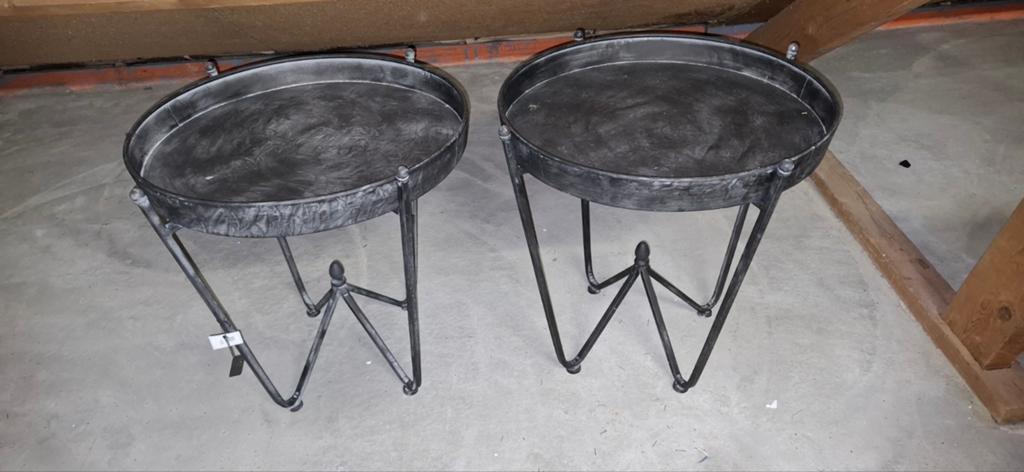 Metalen tafeltjes, Minder dan 55 cm, Metaal of Aluminium, Rond, Ophalen
