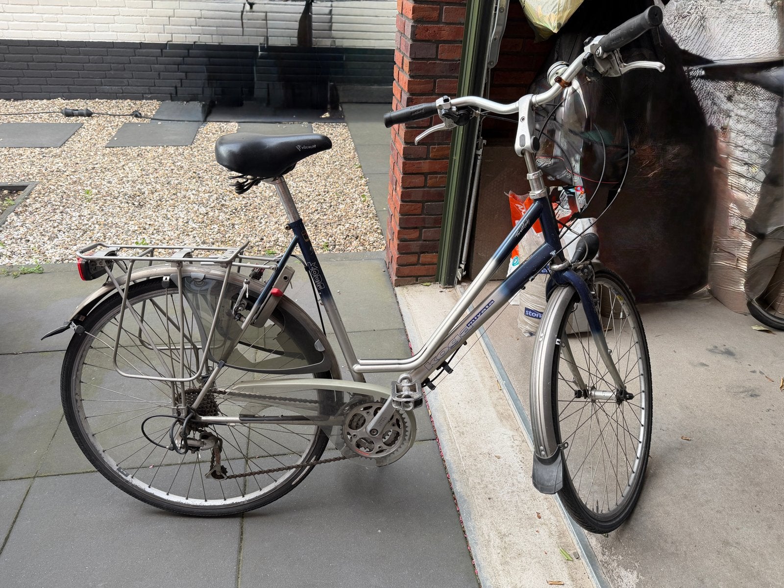 Gebruikte Gazelle fiets met versnellingen, Fietsen en Brommers, Fietsen | Dames | Damesfietsen, Ophalen, Velgrem, Gazelle, 53 tot 56 cm