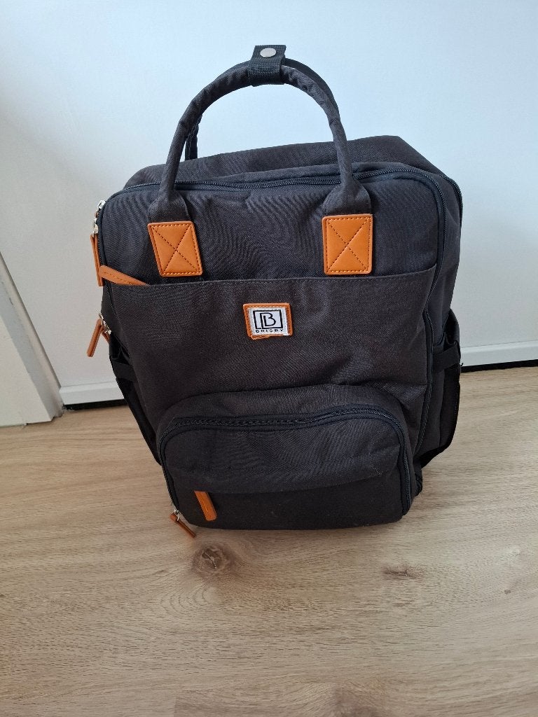 Brisby luiertas zwart incl. verschoonmatje, Kinderen en Baby's, Luiertassen, Gebruikt, Brisby, Zwart, Ophalen of Verzenden