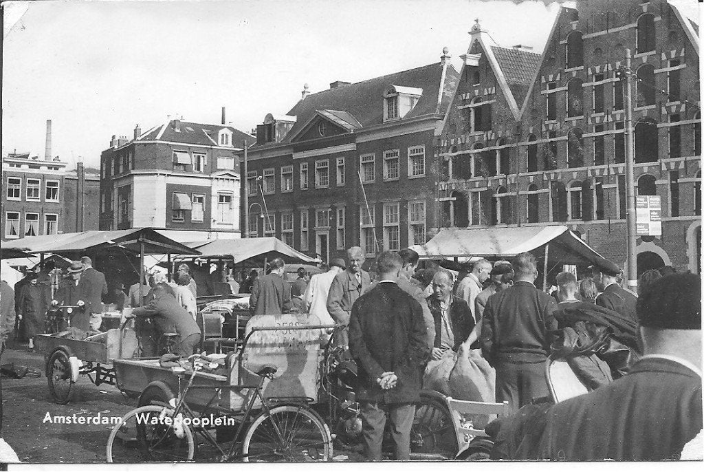 Ansichtkaart Amsterdam Waterlooplein Markt (ca. 1940-1960), Verzamelen, Ophalen of Verzenden, 1940 tot 1960, Ongelopen, Noord-Holland