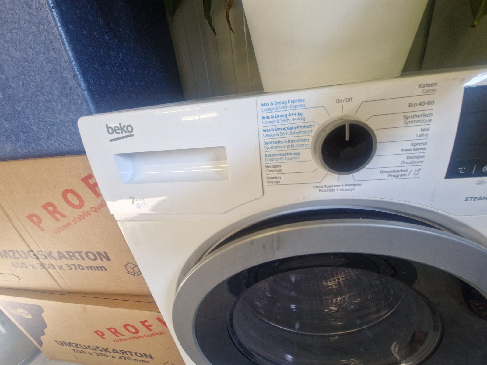 Beko WTV7712XW01 Wasmachine 7kg ProSmart Inverter, Gebruikt, Ophalen of Verzenden, Voorlader, 85 tot 90 cm
