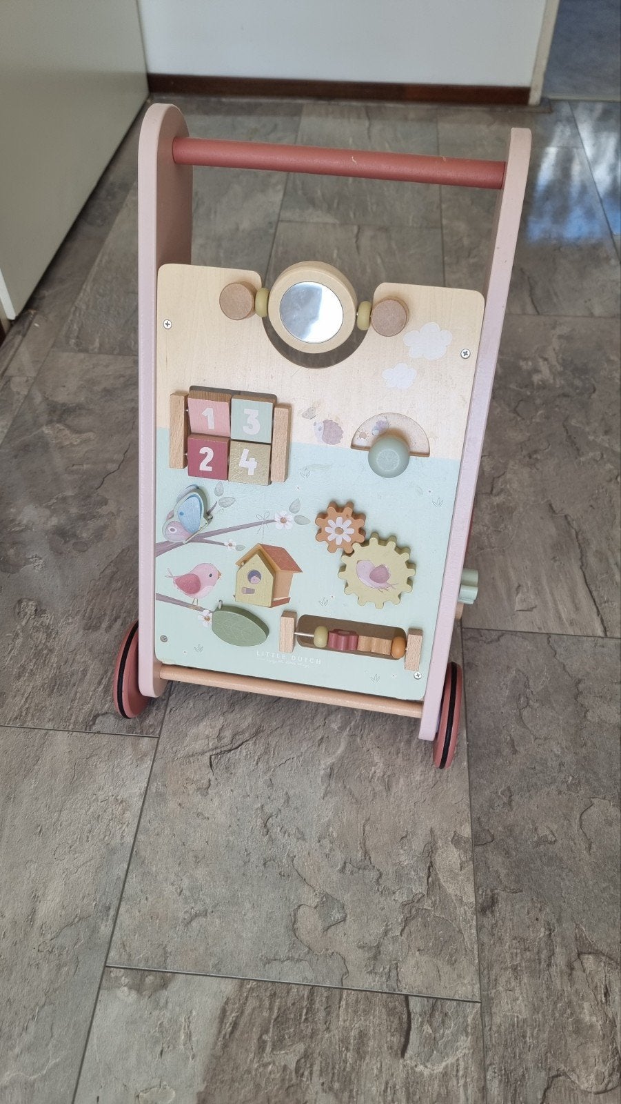 Little Dutch Houten Loopwagen met Activiteiten, Ophalen, Zo goed als nieuw, Overige typen, Met wieltjes