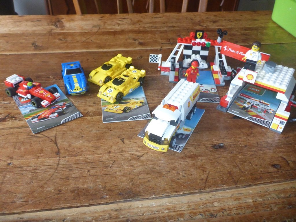 Lego Shell Ferrari uit 2014 – verzameling, Compleet, Overige thema's, Lego, Ophalen of Verzenden