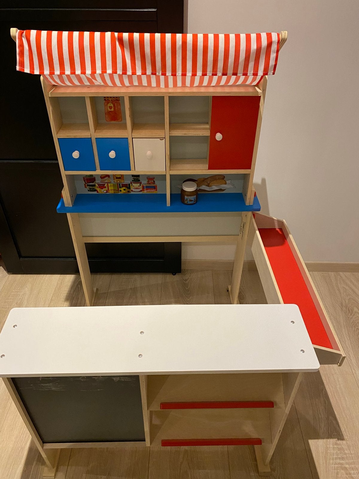 Houten Speelgoedwinkel / Marktkraam voor Kinderen, Ophalen, Zo goed als nieuw, Jongen of Meisje