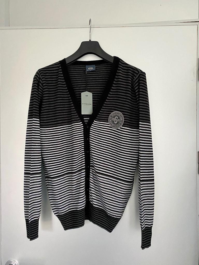 E854 Nieuw: G-Star: maat S=46 fijn-gebreid vest trui zwart, Kleding | Heren, Truien en Vesten, Zwart, Nieuw, Ophalen of Verzenden