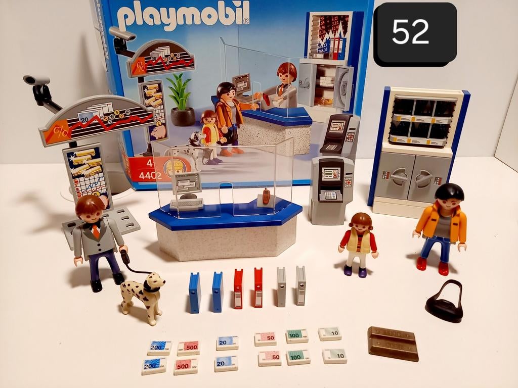 Playmobil bank  kantoor set 4402 compleet als nieuw in doos, Ophalen of Verzenden, Zo goed als nieuw