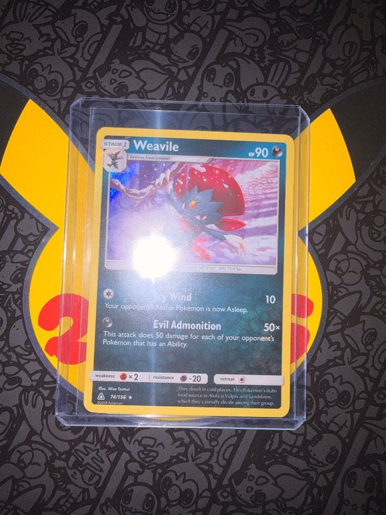 weavile 74/156 2x holofoil, Ophalen of Verzenden, Zo goed als nieuw, Meerdere kaarten