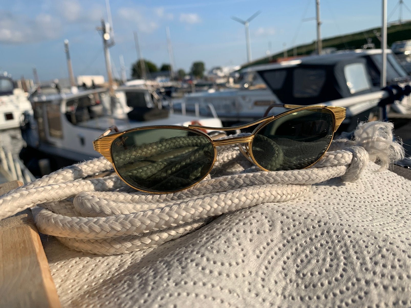 Rayban b&l signet mint 24 k verguld mint g15 groen echt glas, Zonnebril, Nieuw, Ophalen of Verzenden, Ray-Ban