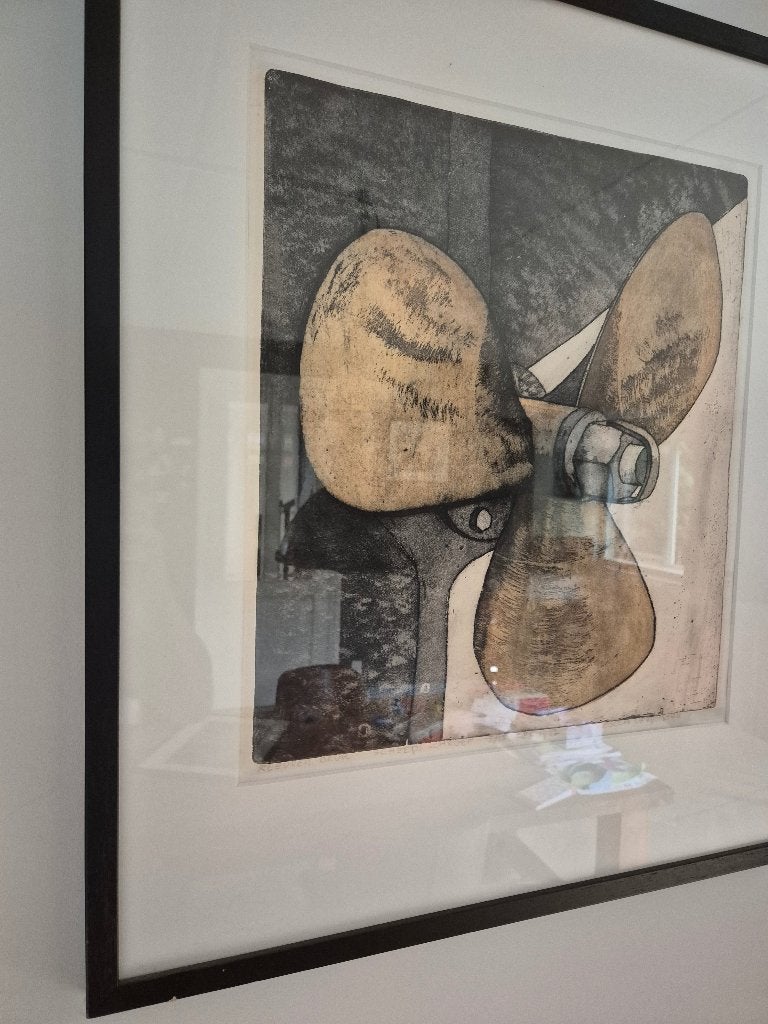 Oscar Verpoorten, Scheepsschroef, Antiek en Kunst, Ophalen, 73 cm, 63 cm, Met tekst