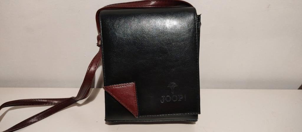 K325  JOOP! zwart PU lederen schoudertas zeer fraai, -, Schoudertasje, Zwart, -