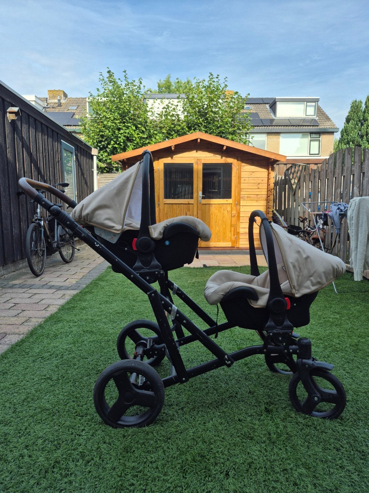 Kinderwagen voor tweeling, Ophalen, Gebruikt, Kinderwagen, Overige merken