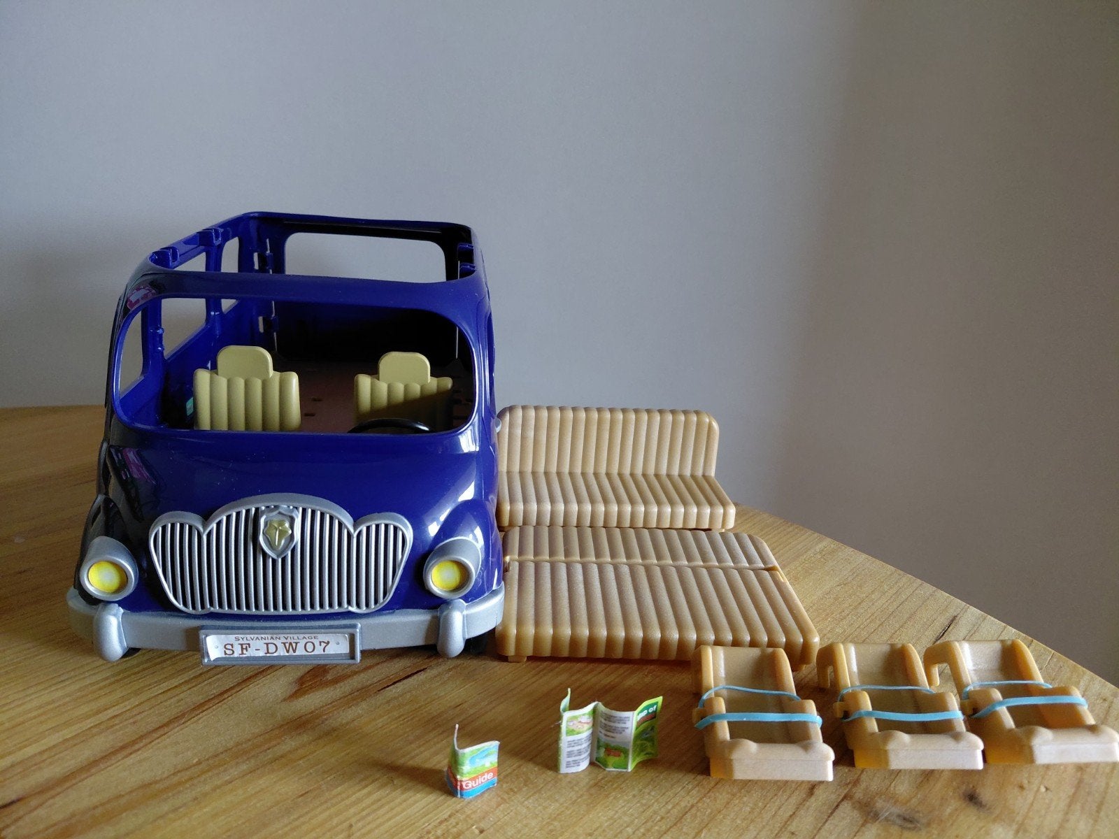 Sylvanian Families blauwe auto/zevenzitter/zitjes, Ophalen of Verzenden, Gebruikt
