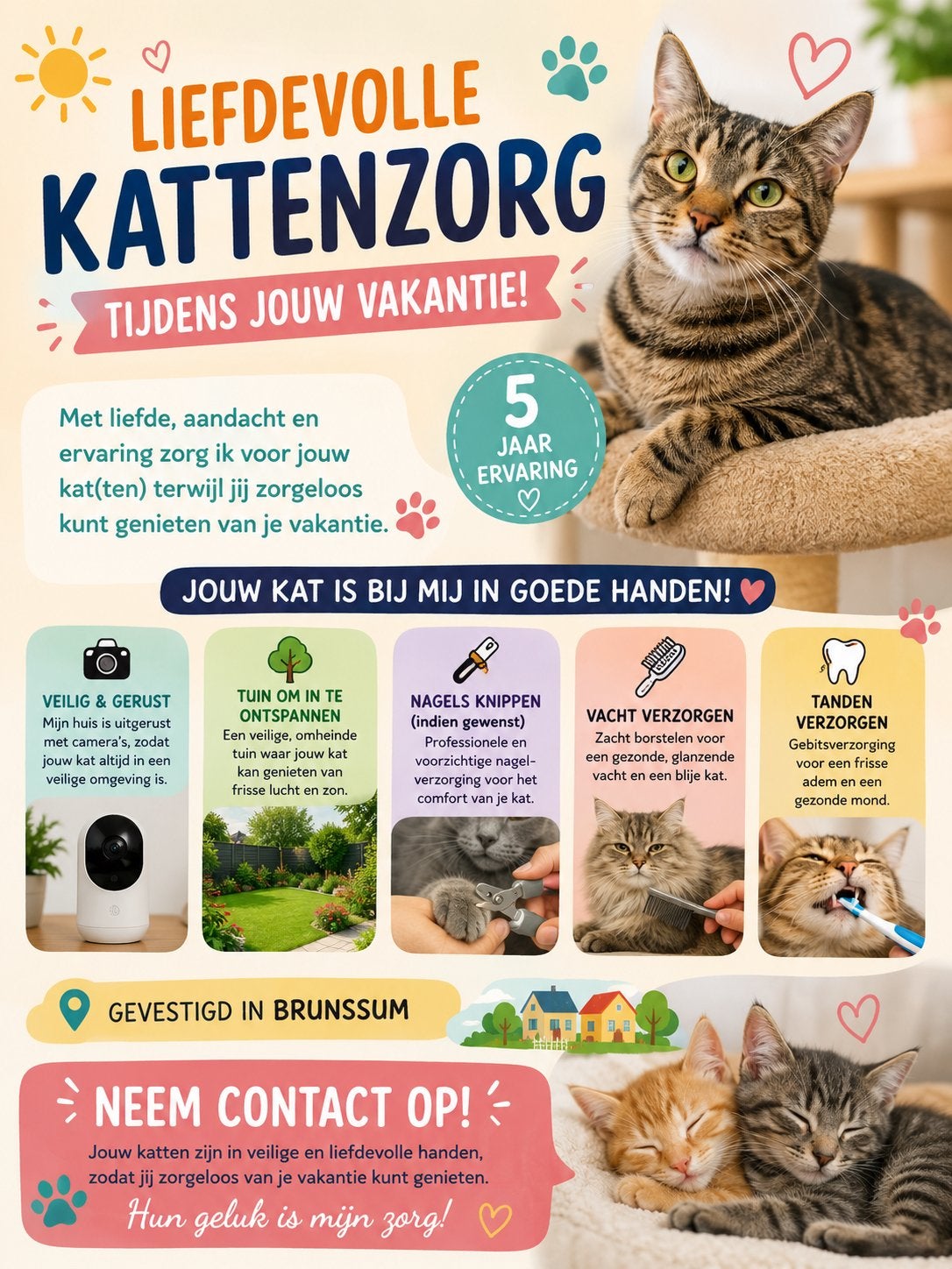 Liefdevolle kattenopvang tijdens uw vakantie!, Diensten en Vakmensen, Verzorging