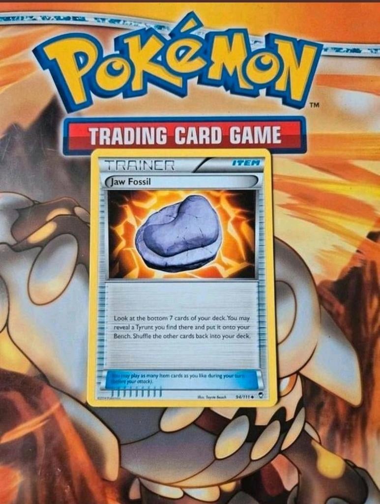 Jaw fossil 94/111 XY Furious fists set pokemon kaart nm, Ophalen of Verzenden, Zo goed als nieuw, Losse kaart