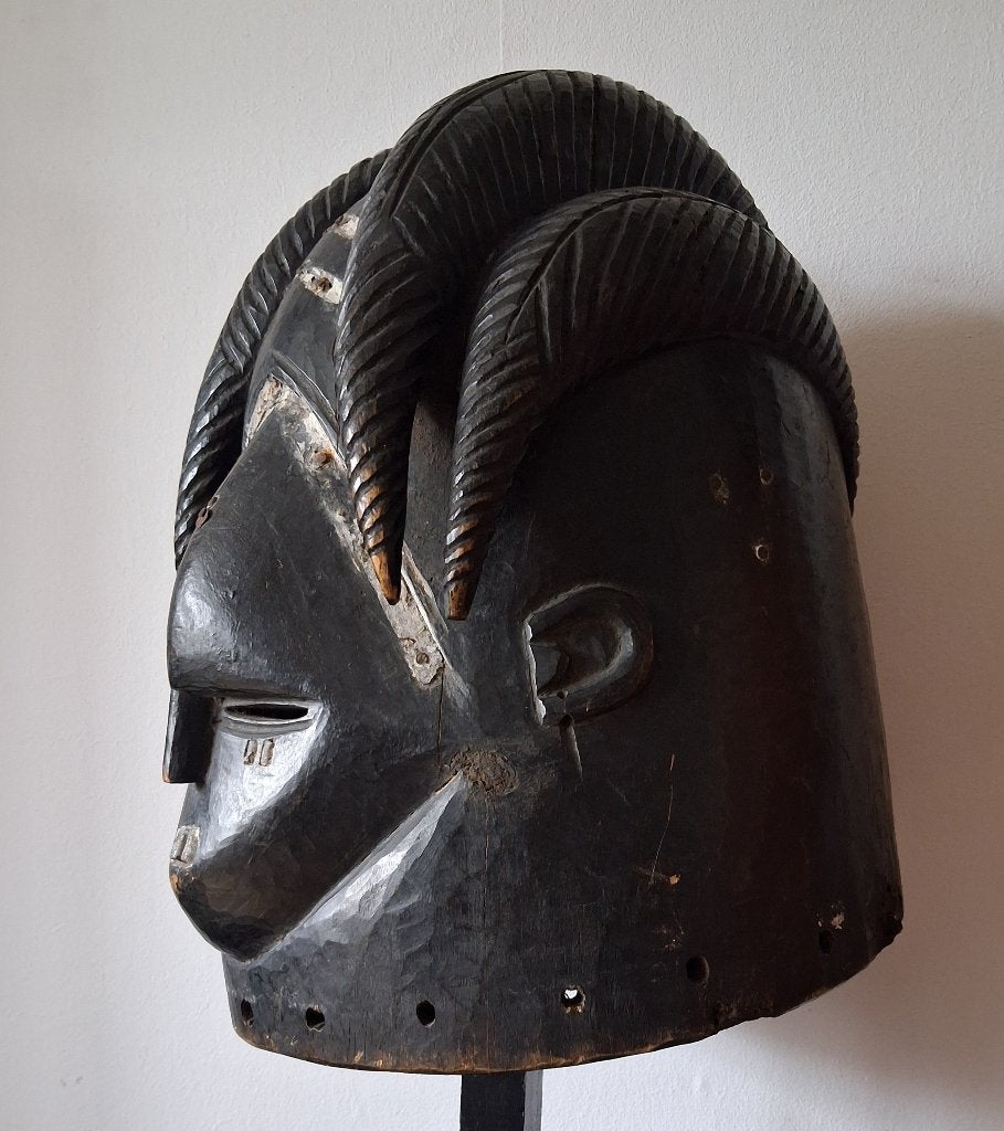 Mende Sowei Helm masker Sierra Leone etnografica/sande temne, Antiek en Kunst, Hout, Afrika, Masker, Gesneden