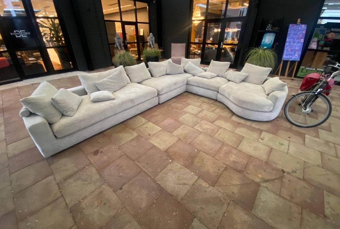 Luxe Niella XL Hoekbank - Extra Grote Uitvoering, Ophalen, Gebruikt, 100 tot 125 cm, Hoekbank