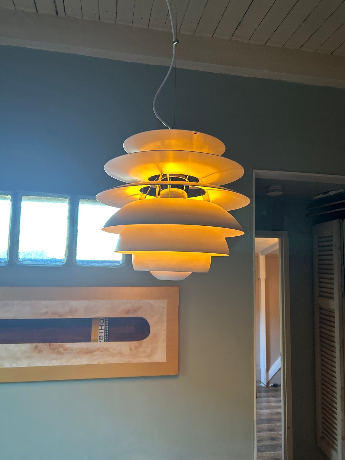 Hang lamp snowball, Huis en Inrichting, Ophalen of Verzenden, Zo goed als nieuw, Metaal, E27 (groot)