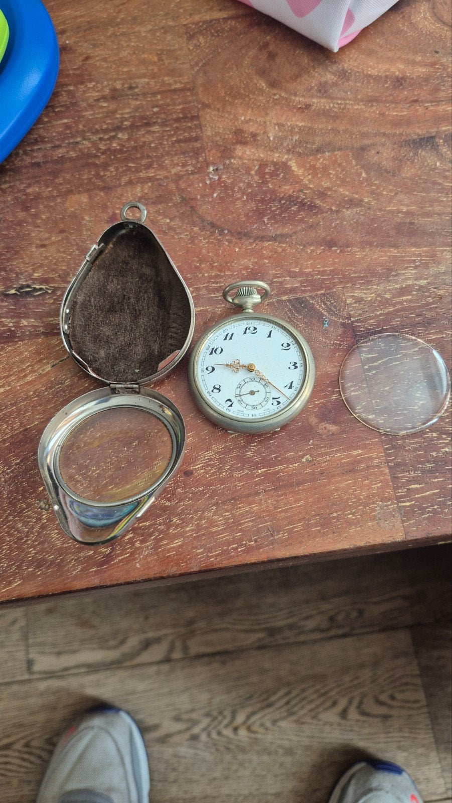 Antiek zakhorloge - Werking onbekend, Overige merken, Zakhorloge, Ophalen of Verzenden, Met ketting