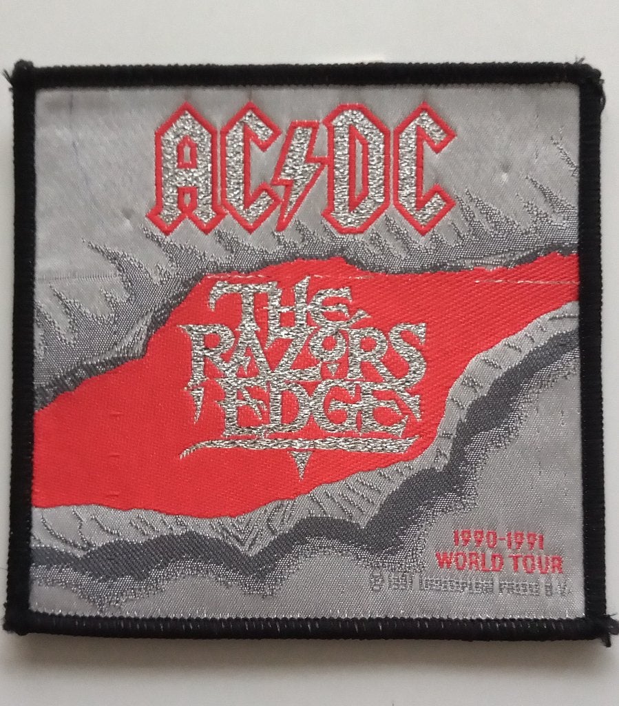 AC/DC erg  mooie razor's edge patch 18 vintage 1991 nieuw, Ophalen of Verzenden, Nieuw, Kleding