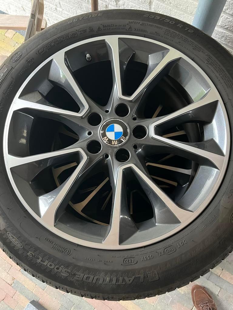 BMW F15 Michelin Runflat 255/50 R19 met originele BMW ve, Auto-onderdelen, Banden en Velgen, 19 inch, Gebruikt, 255 mm, Banden en Velgen