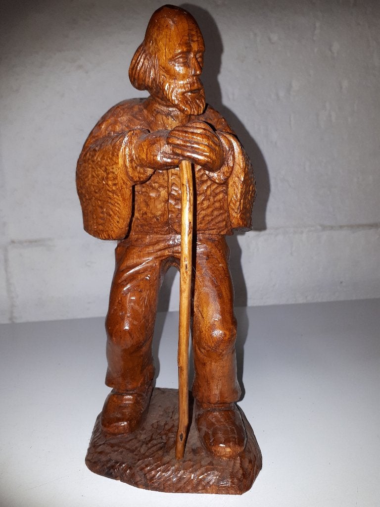 Houten hand uitgesneden beeld en wand decoratie, Ophalen, Overige onderwerpen, Houtsnijwerk, Handgemaakt