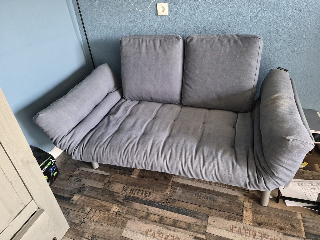Slaapbank Bopita voor (kinder)kamer, Ophalen, 90 cm, Eenpersoons, Blauw