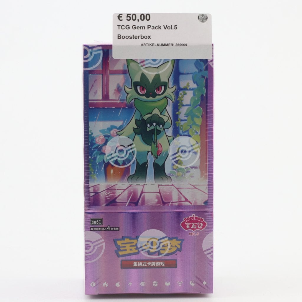 TCG Gem Pack Vol.5 Boosterbox, Nintendo, Zo goed als nieuw, Support@nintendo.com, 11-1 Hokotate-cho, Kamitoba, Minami-ku
Kyoto 601-8501
Japan