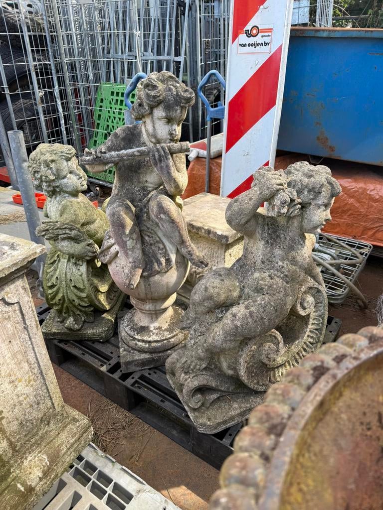 Grote tuinbeelden - Cherubijn of Putto - beton, Tuin en Terras, Ophalen, Gebruikt, Engelenbeeld, X